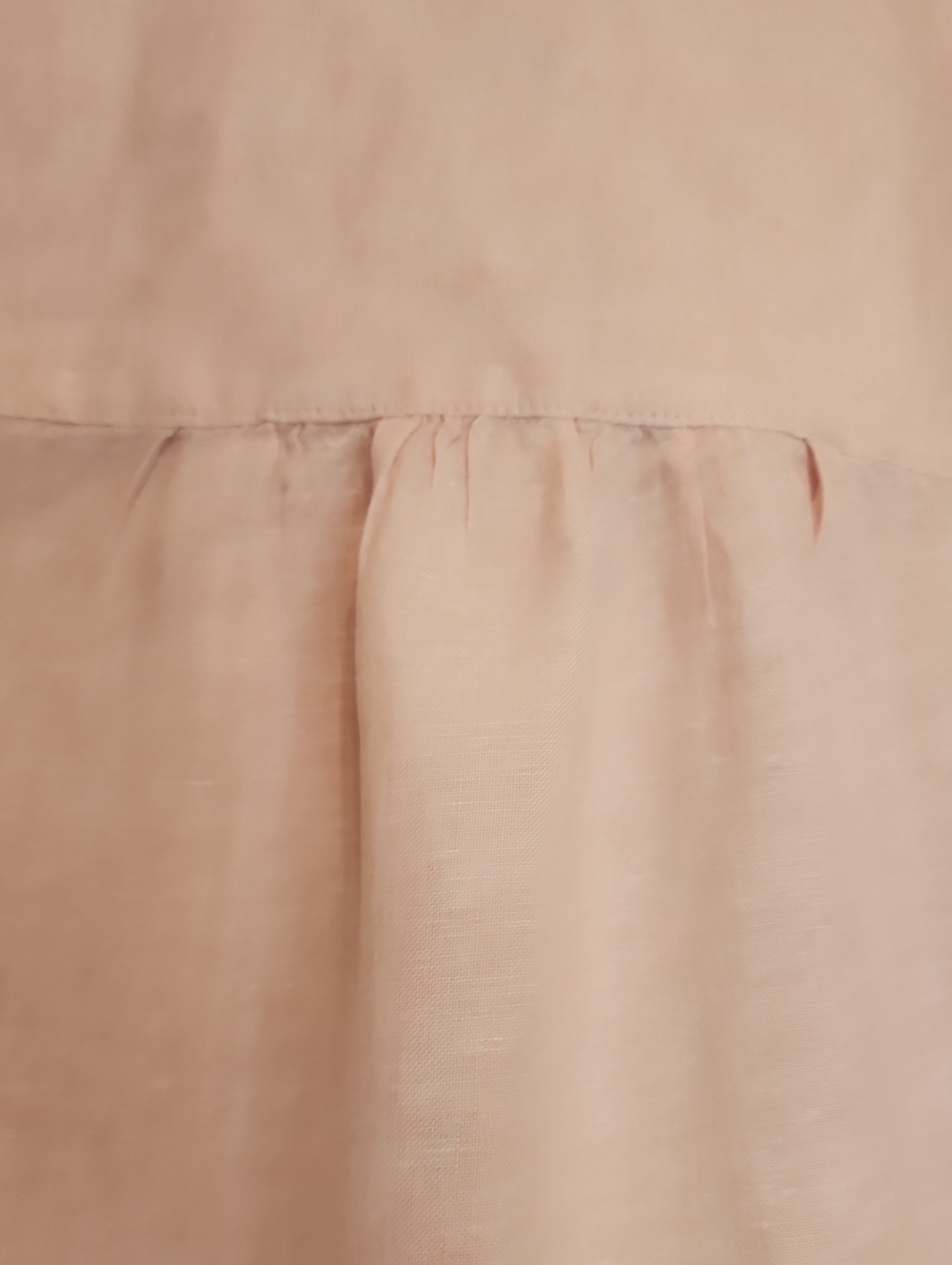 SIGRID OLSEN 100% Linen Light Pink/Peach Vneck Women's Button-FrontTop - Picture 10 of 15